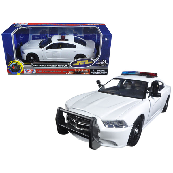 Motormax 1/24 2011 Dodge Charger Pursuit Police Car - White