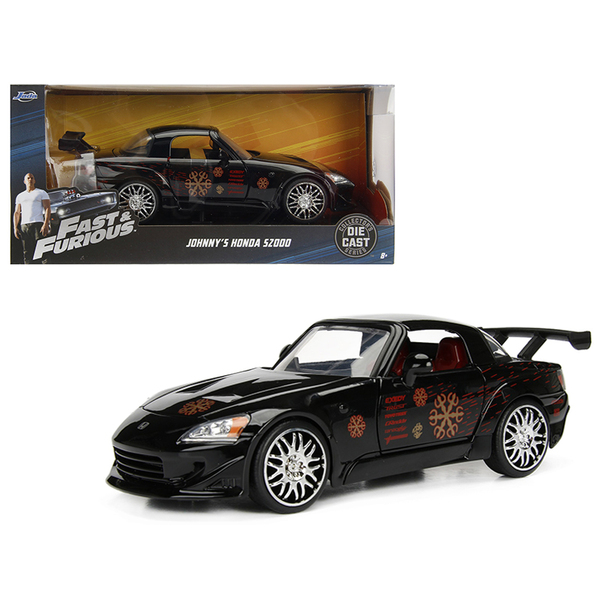 Jada Johnny's 2001 Honda S2000 1:24 Black Fast & Furious