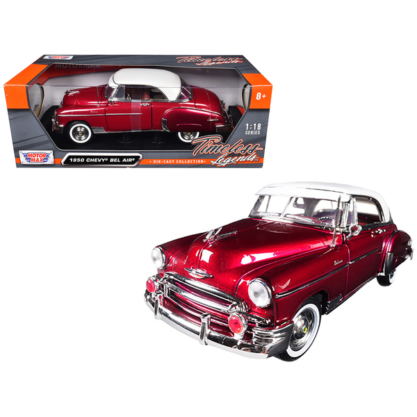Motormax 1:18 1950 Chevrolet Bel Air Burgundy/White