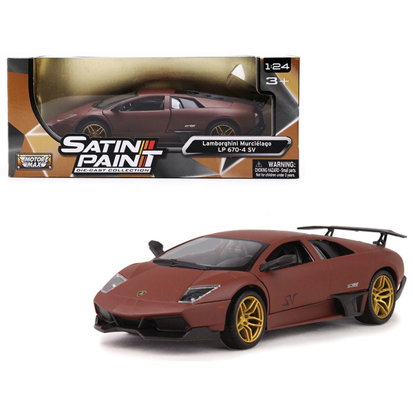 Motormax Lamborghini Murcielago LP 670-4 SV Matte Brown 1:24 Scale