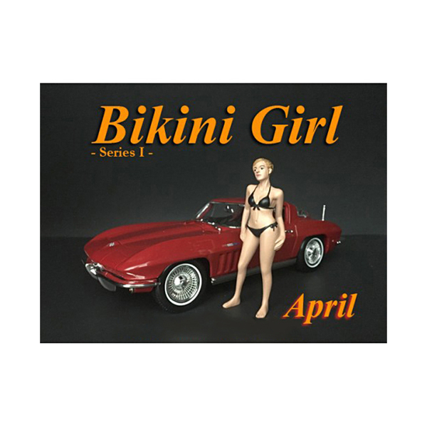 American Diorama April Bikini Calendar Girl 4 Inch Figurine