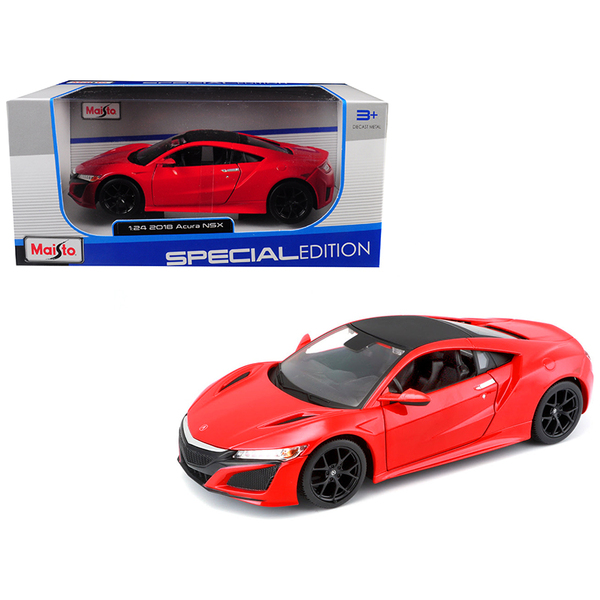 Maisto 2018 Acura NSX Red & Black Top 1/24 Scale (7.25 in)