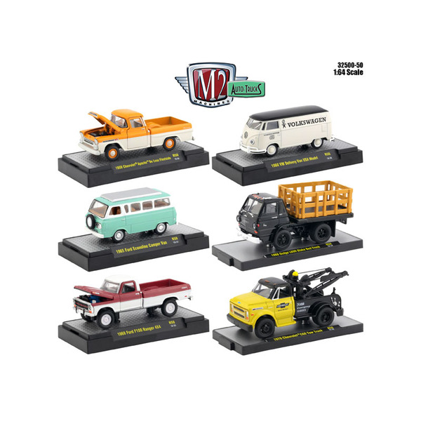 M2 Machines Auto Thentics 1:64 Scale 6-Piece Diecast Set