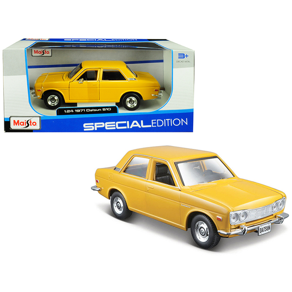 Maisto Yellow 1971 Datsun 510 "Special Edition" 1/24 Scale
