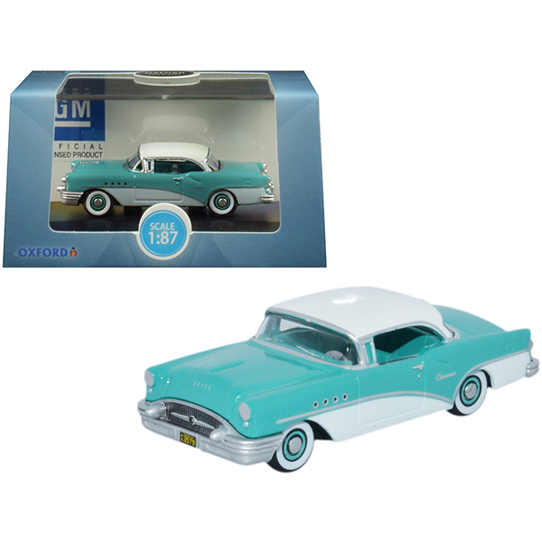 Oxford Diecast 1955 Buick Century Turquoise/Polo White HO