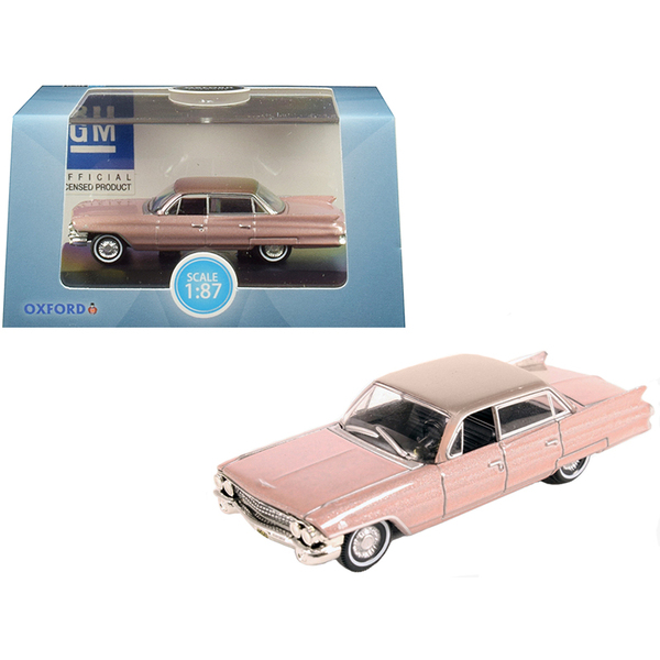 Oxford Diecast 1961 Cadillac Sedan DeVille Pink HO Scale