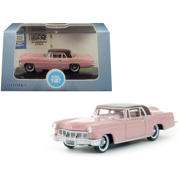 Oxford Diecast 1956 Lincoln Continental Mark II, Pink/Red Top