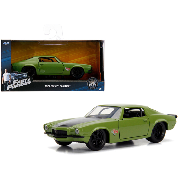 Jada Dom's '73 Camaro 1/32 Scale - Matte Green/Black Stripe