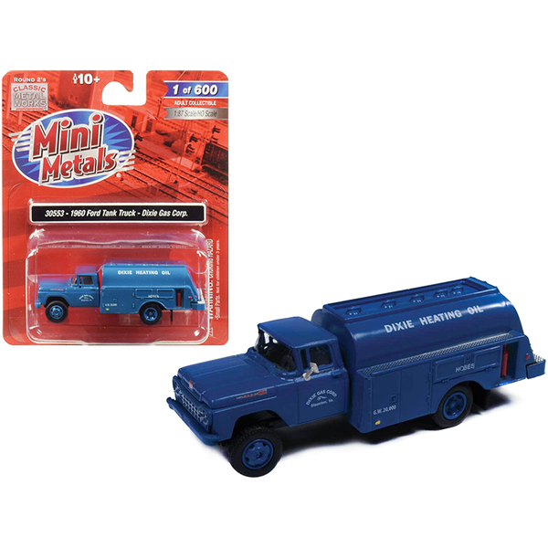 Classic Metal Works 1960 Ford Tank Truck Dixie Gas Blue 1/87 HO