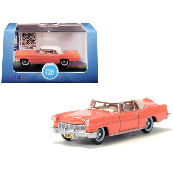 Oxford Diecast 1956 Lincoln Continental Mark II - Coral/White Classic