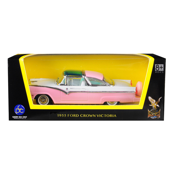 Road Signature 1955 Ford Crown Victoria - Pink/White Classic