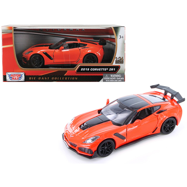 Motormax Corvette ZR1 1/24 Orange/Black Diecast Model
