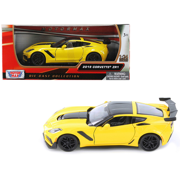 Motormax Corvette ZR1 1/24 Yellow/Black Diecast Model