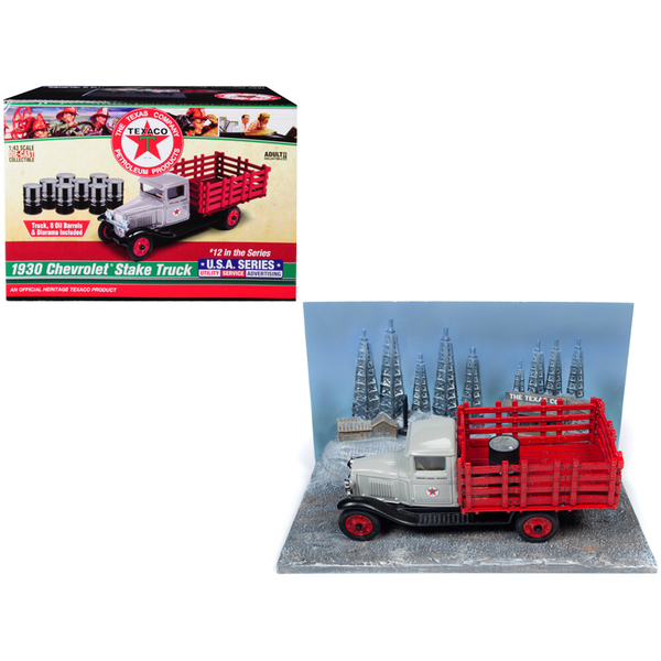 Auto World 1930 Chevrolet Stake Truck "Texaco" Diorama