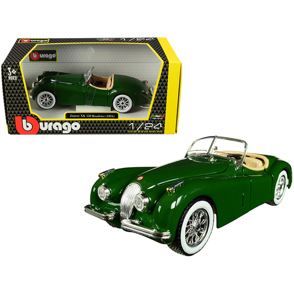Bburago 1951 Jaguar XK 120 Roadster Green 1/24 Scale