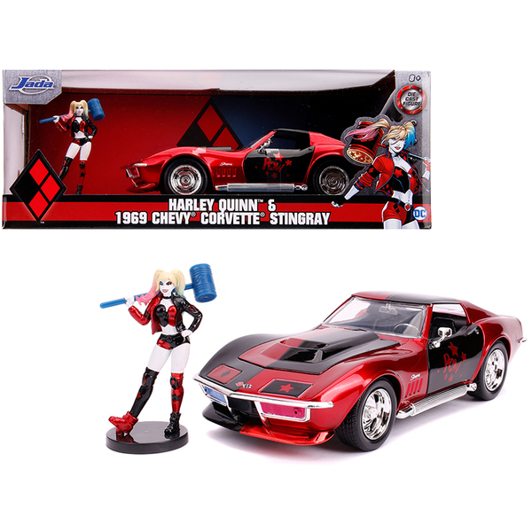 Jada 1969 Chevy Corvette Stingray with Harley Quinn 1/24