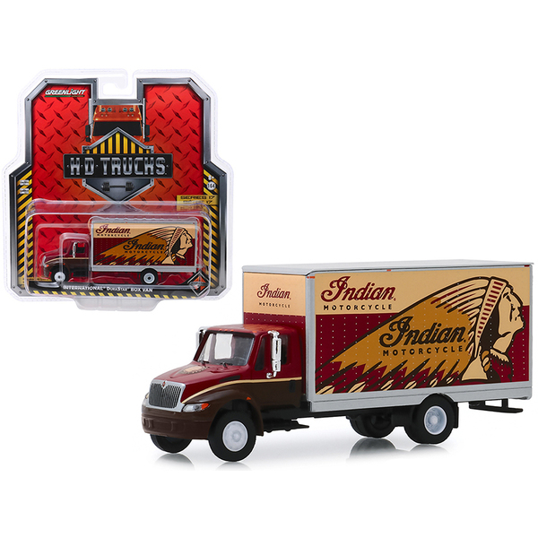 Greenlight 1/64 International Durastar Box Van Indian Motorcycle