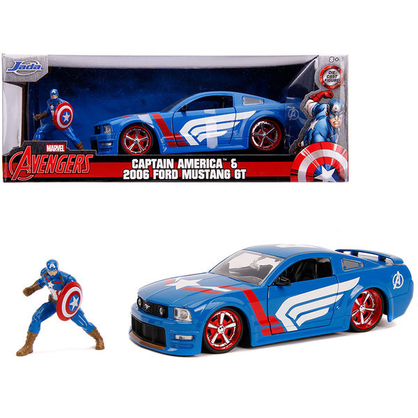 Jada 2006 Ford Mustang GT & Captain America 1/24