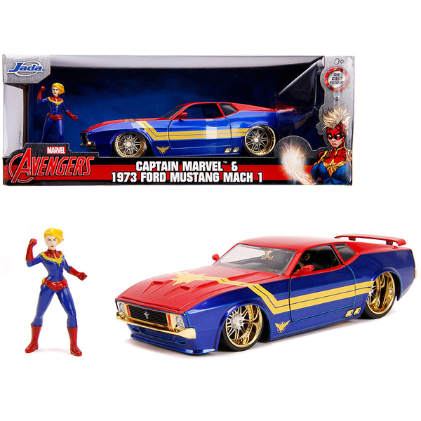 Jada 1973 Ford Mustang Mach 1 & Captain Marvel 1/24