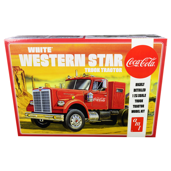 AMT White Western Star Coca-Cola Semi Truck Tractor 1/25 Kit