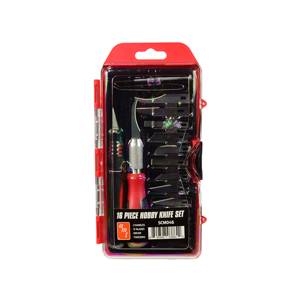 Amt 16-Piece Precision Hobby Knife Set for Intricate Crafting