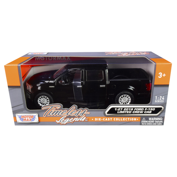 Motormax 2019 Ford F-150 Limited Crew Cab Truck Black 1/24