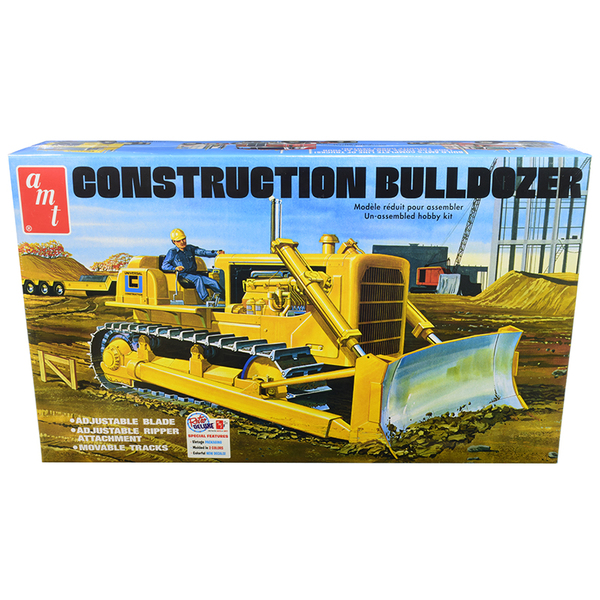 AMT Construction Bulldozer Model Kit - 1/25 Scale, Movable