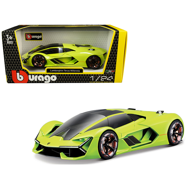 Bburago Lamborghini Terzo Millennio 1/24 Diecast - Lime Green/Black