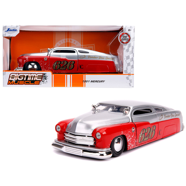 Jada 1951 Mercury Bomber Bros Silver/Red 1/24 Scale