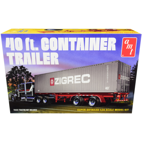 AMT 40' Container Trailer 1/24 Scale Model Kit