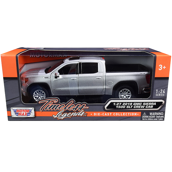 Motormax 2019 GMC Sierra 1500 SLT Crew Cab Pickup 1/24 Silver