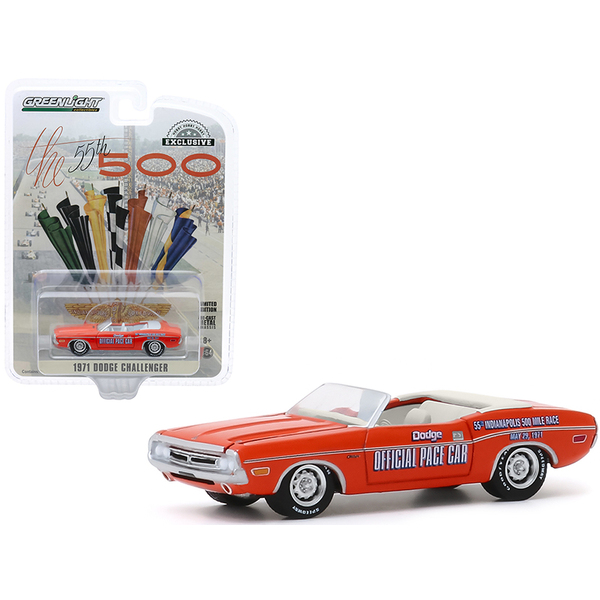 Greenlight 1971 Dodge Challenger Convertible Pace Car 1/64 Diecast