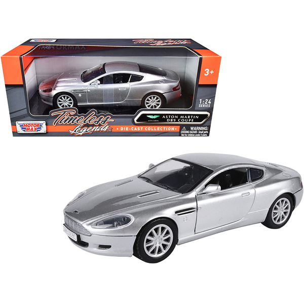 Motormax Aston Martin DB9 Coupe Silver 7.5in Diecast Model