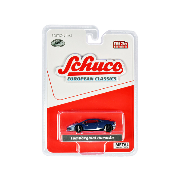 Schuco Lamborghini Huracan - Matt Dark Blue, White Stripes