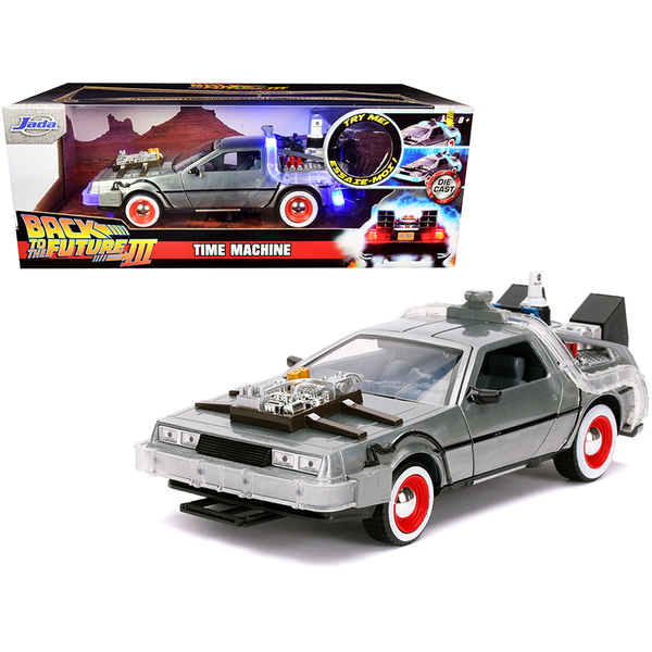 Jada DeLorean Time Machine w/ Lights 1/24 Diecast BTTF III