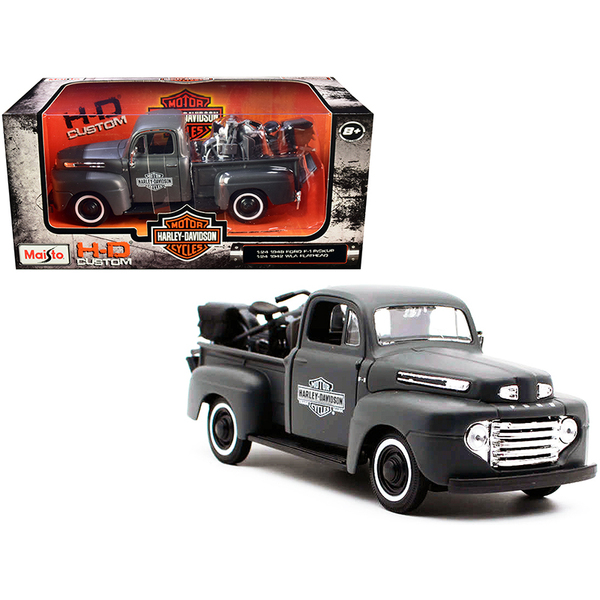 Maisto 1948 Ford F-1 Pickup & 1942 Harley-Davidson Motorcycle Set