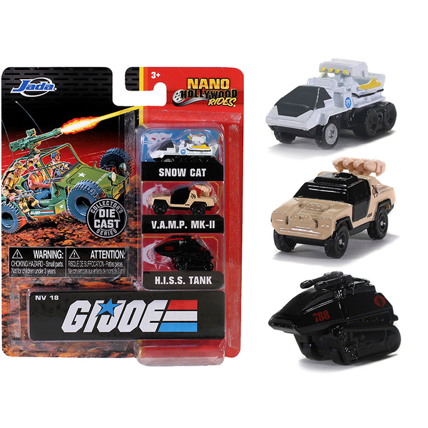 Jada G.I. Joe Nano Hollywood Rides Diecast 3-Pc Set