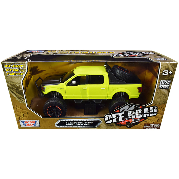 Motormax 2019 Ford F-150 Lariat Pickup Truck 1/27 Scale Bright Green
