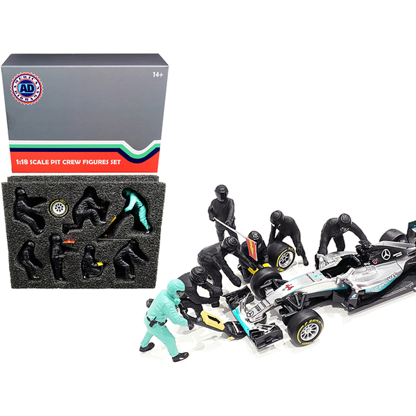 American Diorama 1/18 Scale F1 Pit Crew - Team Black