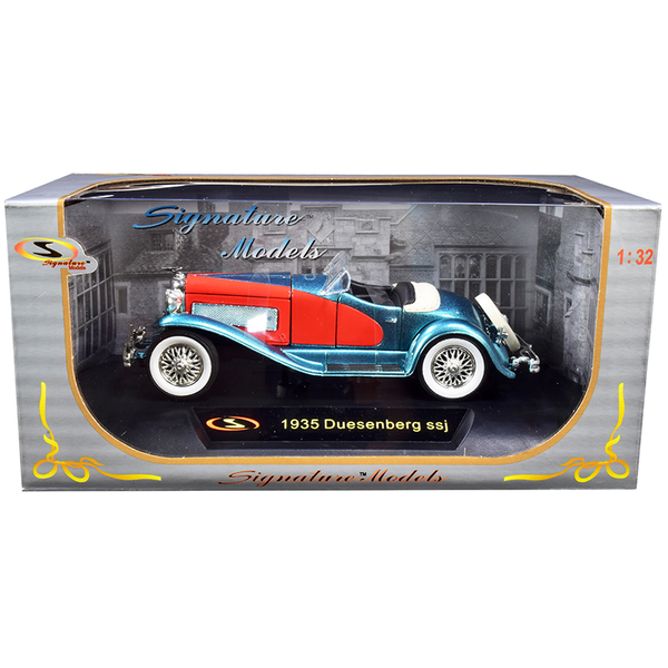Signature Models 1935 Duesenberg SSJ Convertible - Blue & Red 1:32