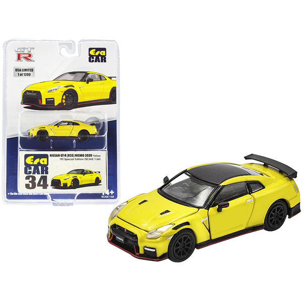 Era Car 2020 Nissan GT-R RHD Nismo 1:64 Diecast - Yellow/Carbon