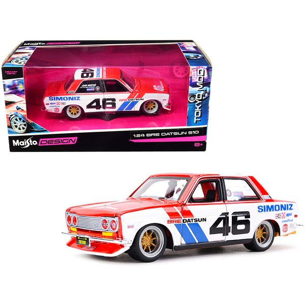 Maisto Datsun 510 #46 BRE "Tokyo Mod" 1:24 Diecast Model Car