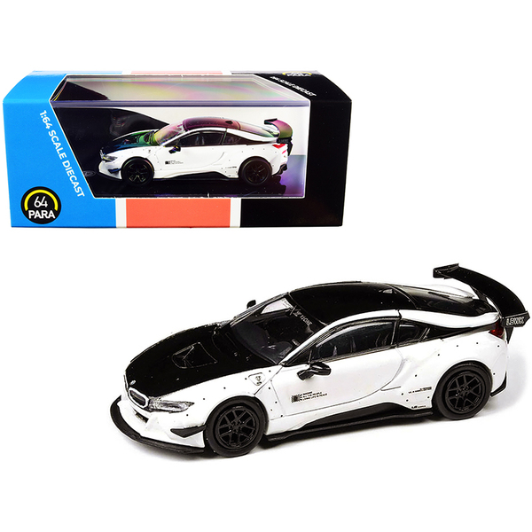 Paragon BMW i8 Liberty Walk White & Black 1/64 Diecast