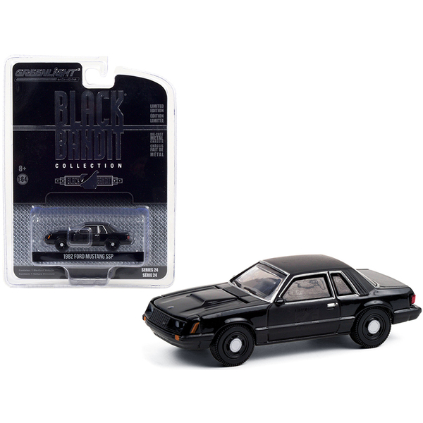 Greenlight 1982 Ford Mustang SSP "Black Bandit" 1/64