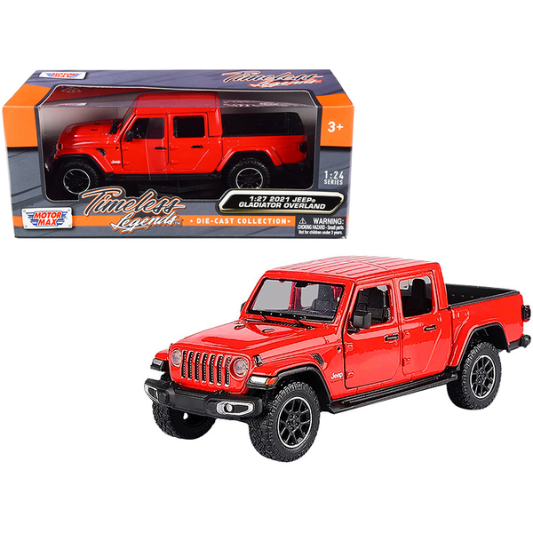 Motormax 2021 Jeep Gladiator Overland - Red 1/24 Diecast