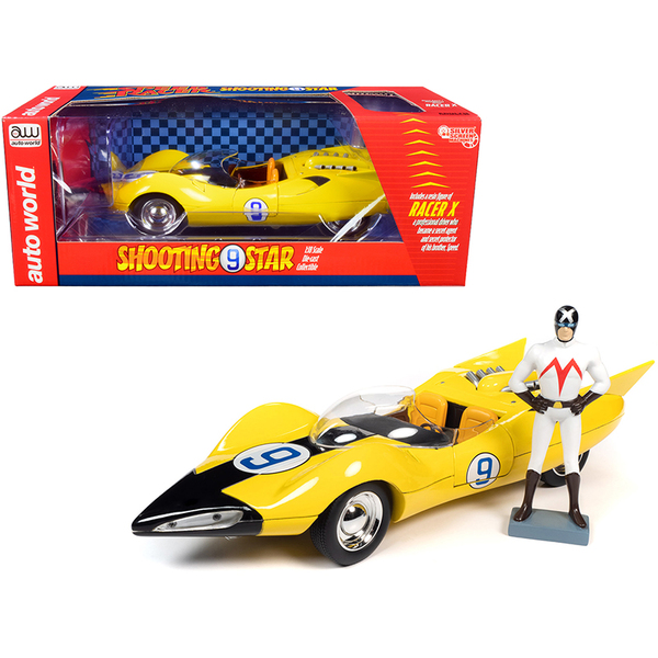 Auto World Speed Racer Shooting Star #9 Yellow w/Racer X
