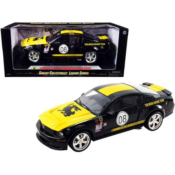Shelby Collectibles 2008 Shelby Mustang Terlingua #08 Black/Yellow 1:18