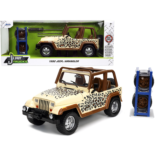 Jada 1992 Jeep Wrangler Tan & Brown 1/24 Scale Diecast