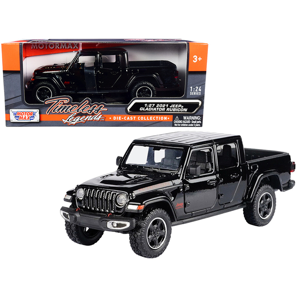 Motormax 1/24-1/27 2021 Jeep Gladiator Rubicon Pickup - Black