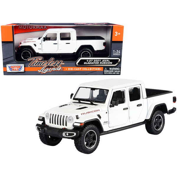 Motormax 1/24-1/27 2021 Jeep Gladiator Rubicon Pickup - White